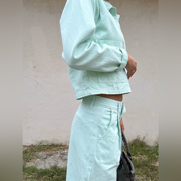 Turquoise Aligne Jean Set size EU38 and pants 28, worn twice - Picture 2 of 10